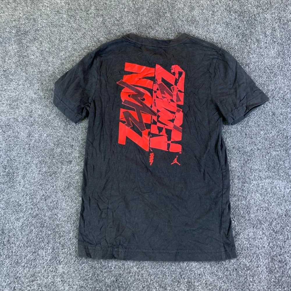 Jordan T Shirt Boys Medium 10-12 Black Zion Williamson Graphic Print Relaxed Fit